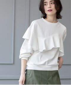 OPAQUE.CLIP / オペーク ドット クリップ カットソー | フリルアシメトップス【洗濯機洗い可】