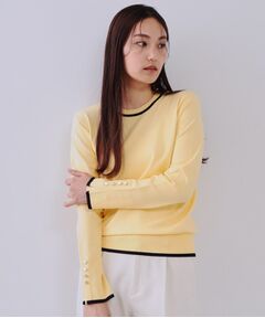 OPAQUE.CLIP / オペーク ドット クリップ ニット・セーター | 配色ラインニット/アンサンブル対応【洗濯機洗い可】