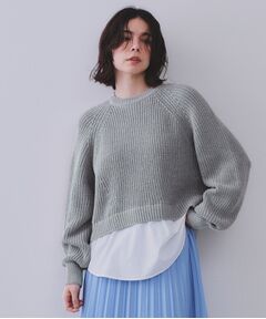 OPAQUE.CLIP / オペーク ドット クリップ ニット・セーター | レイヤード風ミドルゲージニット【洗濯機洗い可】