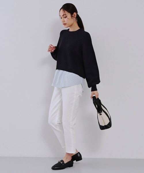OPAQUE.CLIP / オペーク ドット クリップ ニット・セーター | レイヤード風ミドルゲージニット【洗濯機洗い可】 | 詳細11