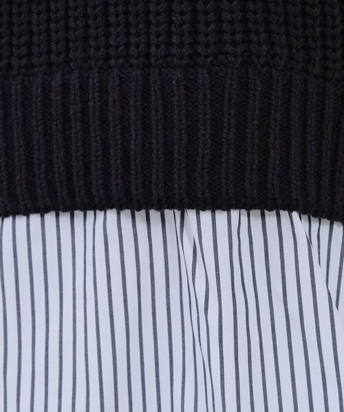 OPAQUE.CLIP / オペーク ドット クリップ ニット・セーター | レイヤード風ミドルゲージニット【洗濯機洗い可】 | 詳細12