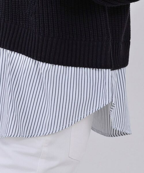 OPAQUE.CLIP / オペーク ドット クリップ ニット・セーター | レイヤード風ミドルゲージニット【洗濯機洗い可】 | 詳細19