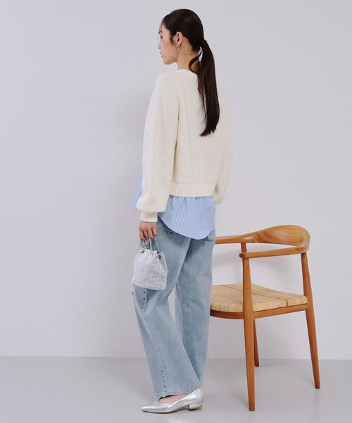 OPAQUE.CLIP / オペーク ドット クリップ ニット・セーター | レイヤード風ミドルゲージニット【洗濯機洗い可】 | 詳細3