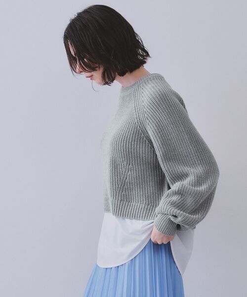 OPAQUE.CLIP / オペーク ドット クリップ ニット・セーター | レイヤード風ミドルゲージニット【洗濯機洗い可】 | 詳細5