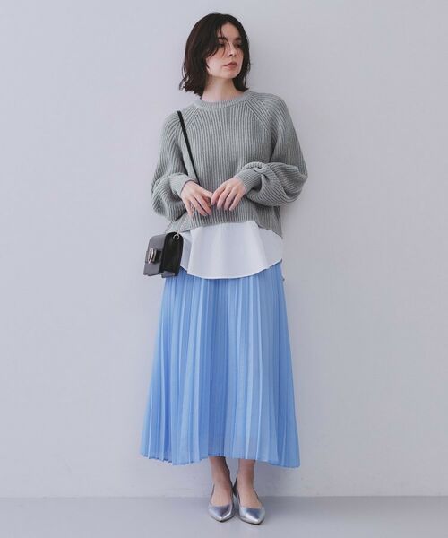 OPAQUE.CLIP / オペーク ドット クリップ ニット・セーター | レイヤード風ミドルゲージニット【洗濯機洗い可】 | 詳細6