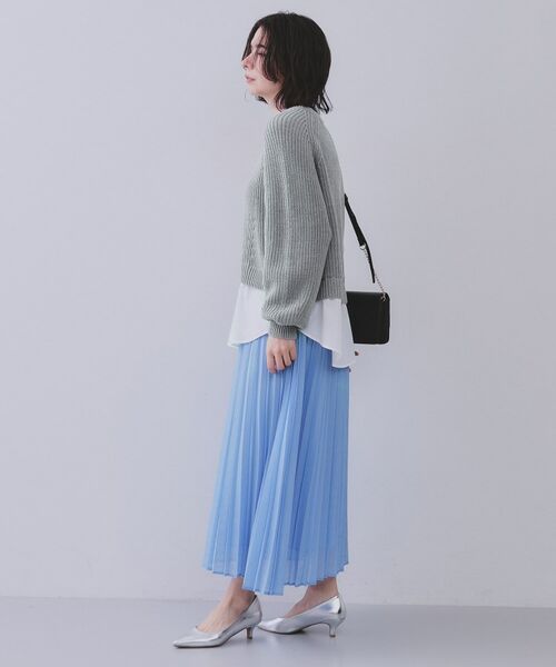 OPAQUE.CLIP / オペーク ドット クリップ ニット・セーター | レイヤード風ミドルゲージニット【洗濯機洗い可】 | 詳細7