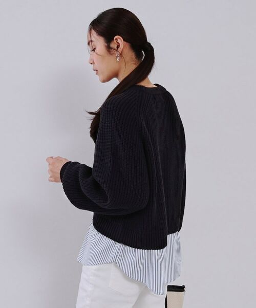 OPAQUE.CLIP / オペーク ドット クリップ ニット・セーター | レイヤード風ミドルゲージニット【洗濯機洗い可】 | 詳細9