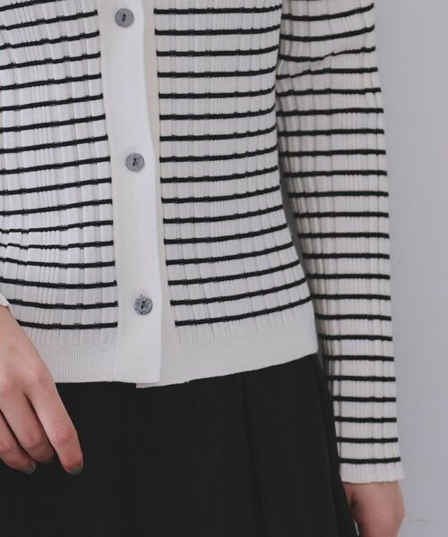 OPAQUE.CLIP / オペーク ドット クリップ ニット・セーター | 《CLASSY掲載》ランダムリブポロ衿ニット【洗濯機洗い可】 | 詳細18