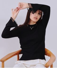 OPAQUE.CLIP / オペーク ドット クリップ ニット・セーター | フレアスリーブリブニット【洗濯機洗い可】