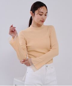 OPAQUE.CLIP / オペーク ドット クリップ ニット・セーター | フレアスリーブリブニット【洗濯機洗い可】