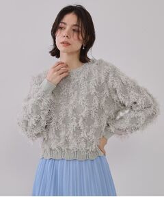 OPAQUE.CLIP / オペーク ドット クリップ ニット・セーター | フリンジスパンコールニット【洗える】