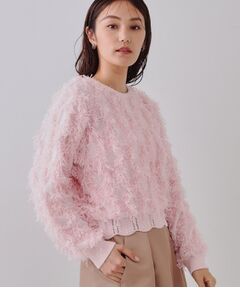 OPAQUE.CLIP / オペーク ドット クリップ ニット・セーター | フリンジスパンコールニット【洗える】