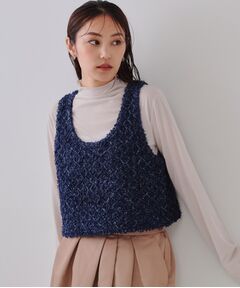 OPAQUE.CLIP / オペーク ドット クリップ ニット・セーター | スパンコールニットビスチェ【洗濯機洗い可】