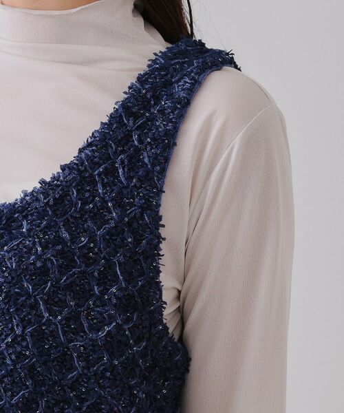 OPAQUE.CLIP / オペーク ドット クリップ ニット・セーター | スパンコールニットビスチェ【洗濯機洗い可】 | 詳細17