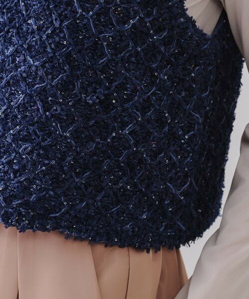 OPAQUE.CLIP / オペーク ドット クリップ ニット・セーター | スパンコールニットビスチェ【洗濯機洗い可】 | 詳細18