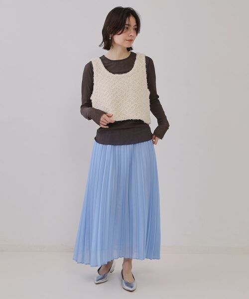 OPAQUE.CLIP / オペーク ドット クリップ ニット・セーター | スパンコールニットビスチェ【洗濯機洗い可】 | 詳細2