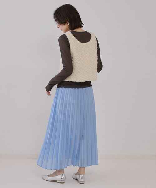 OPAQUE.CLIP / オペーク ドット クリップ ニット・セーター | スパンコールニットビスチェ【洗濯機洗い可】 | 詳細3