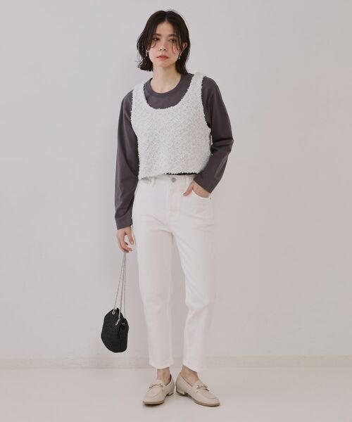 OPAQUE.CLIP / オペーク ドット クリップ ニット・セーター | スパンコールニットビスチェ【洗濯機洗い可】 | 詳細6
