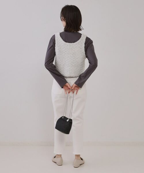 OPAQUE.CLIP / オペーク ドット クリップ ニット・セーター | スパンコールニットビスチェ【洗濯機洗い可】 | 詳細7