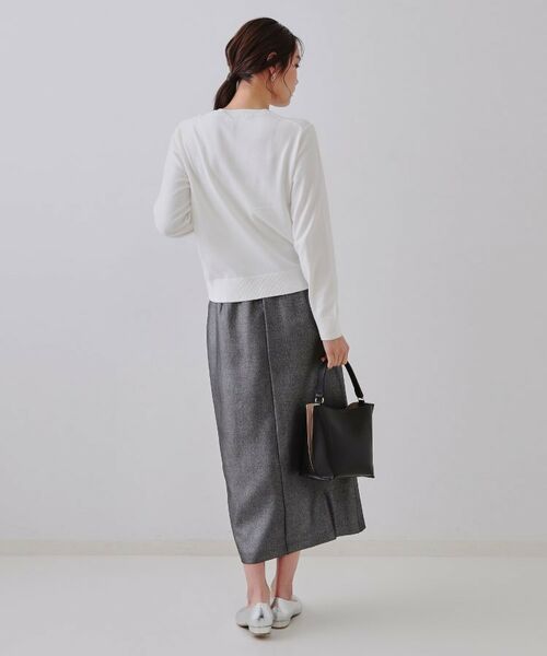 OPAQUE.CLIP / オペーク ドット クリップ ニット・セーター | フラワーモチーフニット【洗濯機洗い可】 | 詳細3