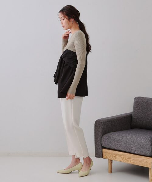 OPAQUE.CLIP / オペーク ドット クリップ ニット・セーター | リボンビスチェドッキングニット【洗濯機洗い可】 | 詳細10