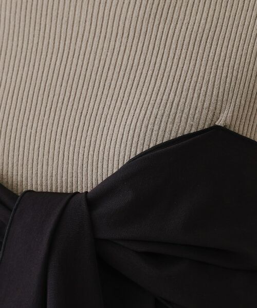 OPAQUE.CLIP / オペーク ドット クリップ ニット・セーター | リボンビスチェドッキングニット【洗濯機洗い可】 | 詳細11