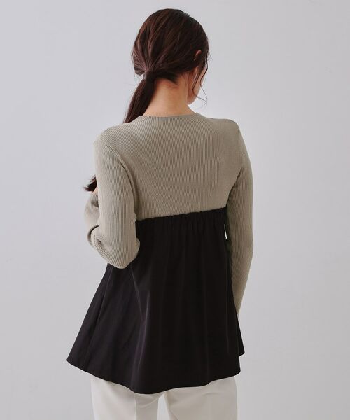 OPAQUE.CLIP / オペーク ドット クリップ ニット・セーター | リボンビスチェドッキングニット【洗濯機洗い可】 | 詳細14