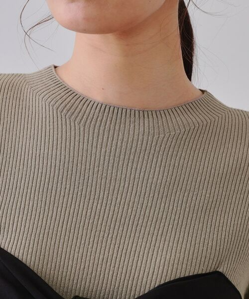 OPAQUE.CLIP / オペーク ドット クリップ ニット・セーター | リボンビスチェドッキングニット【洗濯機洗い可】 | 詳細15