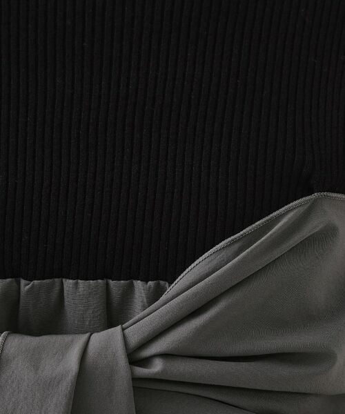 OPAQUE.CLIP / オペーク ドット クリップ ニット・セーター | リボンビスチェドッキングニット【洗濯機洗い可】 | 詳細7