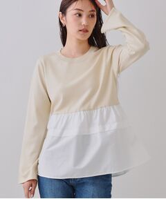 OPAQUE.CLIP / オペーク ドット クリップ ニット・セーター | ペプラムドッキングニット【洗濯機洗い可】