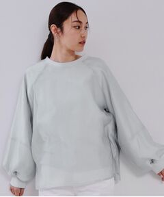 OPAQUE.CLIP / オペーク ドット クリップ カットソー | シアーレイヤード裏毛プルオーバー【洗濯機洗い可】