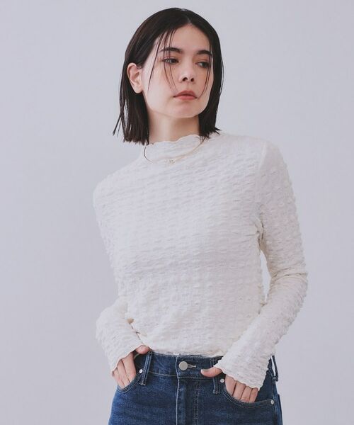 OPAQUE.CLIP / オペーク ドット クリップ カットソー | ぽこぽこハイネックカットソー【洗濯機洗い可】 | 詳細1