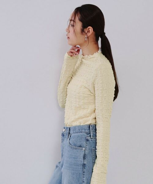 OPAQUE.CLIP / オペーク ドット クリップ カットソー | ぽこぽこハイネックカットソー【洗濯機洗い可】 | 詳細9