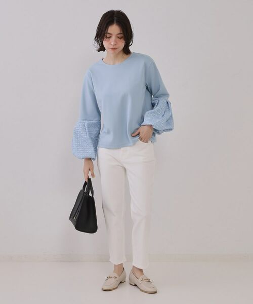 OPAQUE.CLIP / オペーク ドット クリップ カットソー | ジャカードバルーンスリーブトップス【洗濯機洗い可】 | 詳細10