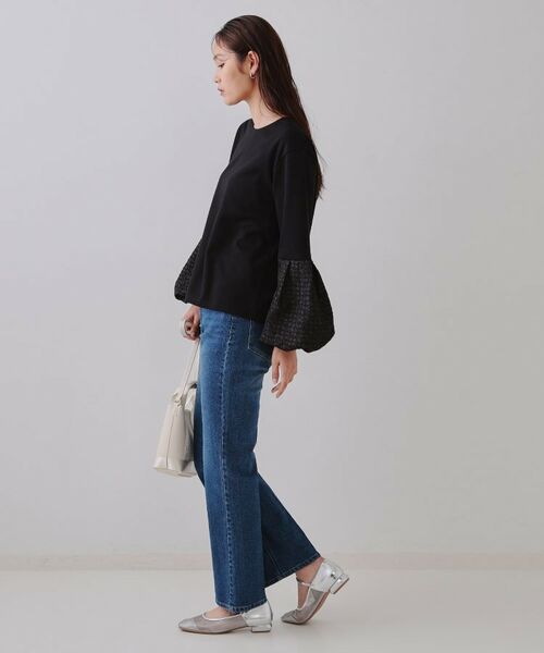 OPAQUE.CLIP / オペーク ドット クリップ カットソー | ジャカードバルーンスリーブトップス【洗濯機洗い可】 | 詳細7