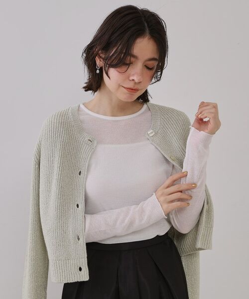 OPAQUE.CLIP / オペーク ドット クリップ カットソー | シアーリブカットソー【洗濯機洗い可】 | 詳細1