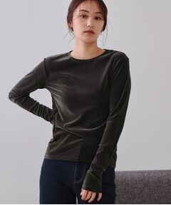 OPAQUE.CLIP / オペーク ドット クリップ カットソー | シアーベロアトップス【洗濯機洗い可】