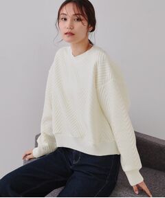 OPAQUE.CLIP / オペーク ドット クリップ カットソー | キルトジャカードトップス/セットアップ対応【洗濯機洗い可】