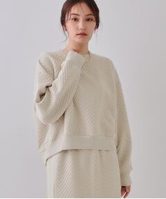 OPAQUE.CLIP / オペーク ドット クリップ カットソー | キルトジャカードトップス/セットアップ対応【洗濯機洗い可】