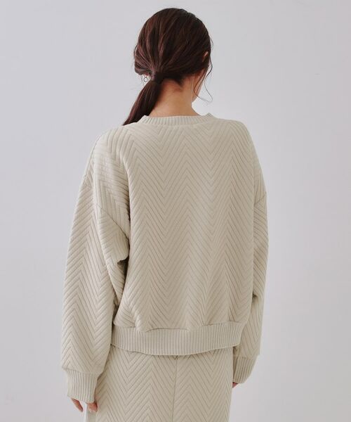 OPAQUE.CLIP / オペーク ドット クリップ カットソー | キルトジャカードトップス/セットアップ対応【洗濯機洗い可】 | 詳細11