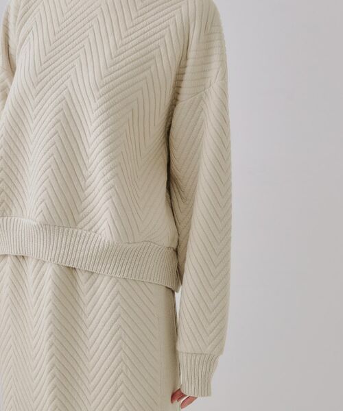 OPAQUE.CLIP / オペーク ドット クリップ カットソー | キルトジャカードトップス/セットアップ対応【洗濯機洗い可】 | 詳細13