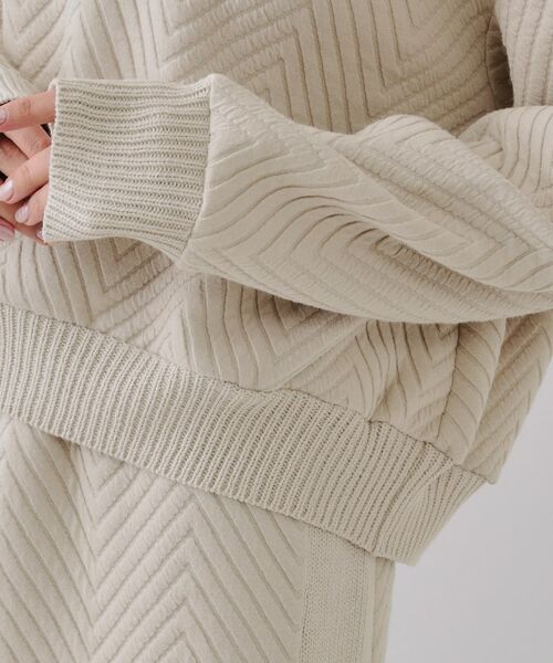 OPAQUE.CLIP / オペーク ドット クリップ カットソー | キルトジャカードトップス/セットアップ対応【洗濯機洗い可】 | 詳細14