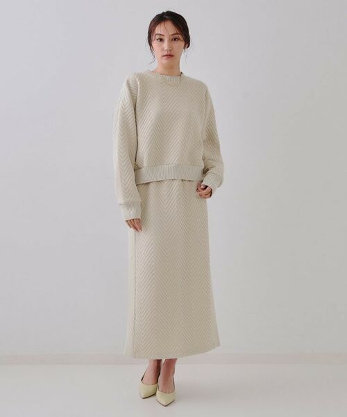 OPAQUE.CLIP / オペーク ドット クリップ カットソー | キルトジャカードトップス/セットアップ対応【洗濯機洗い可】 | 詳細6