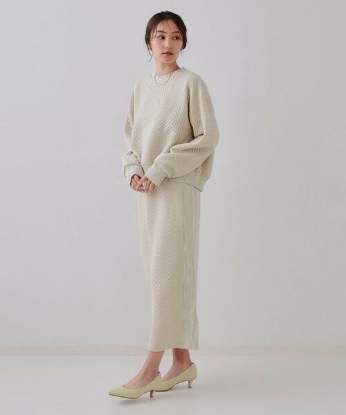 OPAQUE.CLIP / オペーク ドット クリップ カットソー | キルトジャカードトップス/セットアップ対応【洗濯機洗い可】 | 詳細7