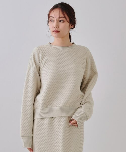 OPAQUE.CLIP / オペーク ドット クリップ カットソー | キルトジャカードトップス/セットアップ対応【洗濯機洗い可】 | 詳細9