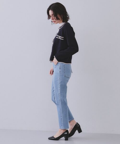 OPAQUE.CLIP / オペーク ドット クリップ カーディガン・ボレロ | 《美人百花掲載》配色ラインカーディガン/アンサンブル対応【洗濯機洗い可】 | 詳細11