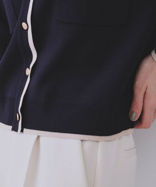 OPAQUE.CLIP / オペーク ドット クリップ カーディガン・ボレロ | 《美人百花掲載》配色ラインカーディガン/アンサンブル対応【洗濯機洗い可】 | 詳細19