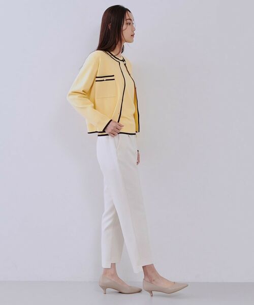 OPAQUE.CLIP / オペーク ドット クリップ カーディガン・ボレロ | 《美人百花掲載》配色ラインカーディガン/アンサンブル対応【洗濯機洗い可】 | 詳細3