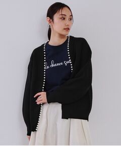 OPAQUE.CLIP / オペーク ドット クリップ カーディガン・ボレロ | パール調ボタン付ニットカーディガン【洗濯機洗い可】