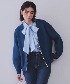 OPAQUE.CLIP / オペーク ドット クリップ カーディガン・ボレロ | パール調ボタン付ニットカーディガン【洗濯機洗い可】